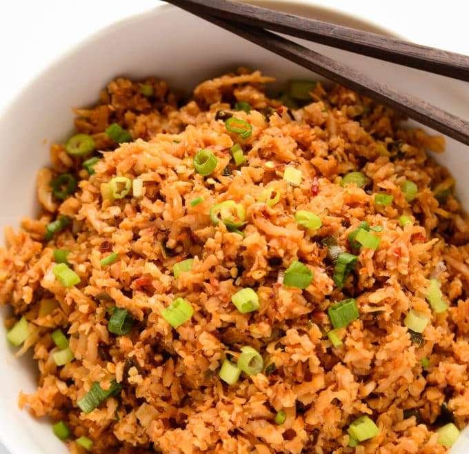 Chili-Garlic Cauliflower Fried “Rice”